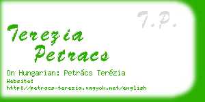 terezia petracs business card