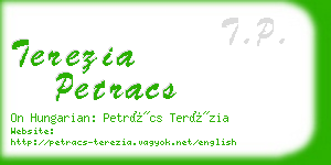 terezia petracs business card